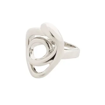 Pilgrim Ring til Herre, Dame udført i Messing i en flot Sølv farve