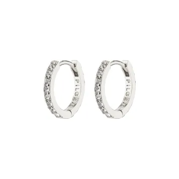 Pilgrim Øreringe til Dame udført i Messing i en flot Sølv farve