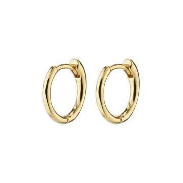 Pilgrim Øreringe til Herre, Dame udført i Messing i en flot Guld farve