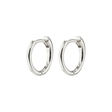 Pilgrim Øreringe til Herre, Dame udført i Messing i en flot Sølv farve