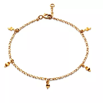 Maanesten Armbånd til Dame udført i 925 Sterling Sølv i en flot Guld farve
