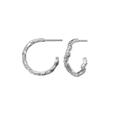 Maanesten Øreringe til Dame udført i 925 Sterling Sølv i en flot Sølv farve