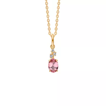 Mads Z Vedhæng til Dame udført i Guld i en flot Guld, Lyserød farve