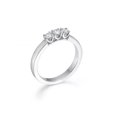 Mads Z Ring til Dame udført i Hvidguld i en flot Sølv farve