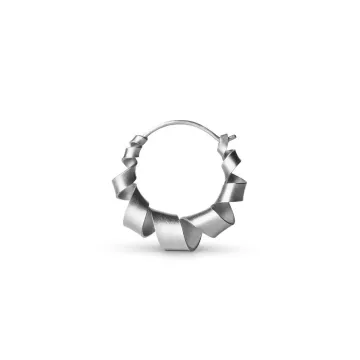 Jane Kønig Ørering Single til Dame udført i 925 Sterling Sølv i en flot Sølv farve