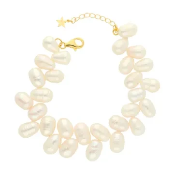 Nuni Copenhagen Armbånd til Dame udført i 925 Sterling Sølv, Guld i en flot Champagne farve