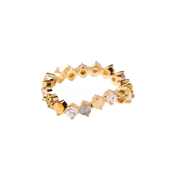 PDPAOLA Ring til Dame udført i 925 Sterling Sølv i en flot Guld, Multi farve