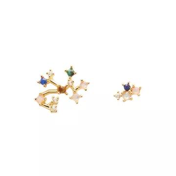 PDPAOLA Øreringe til Dame udført i 925 Sterling Sølv i en flot Guld, Multi farve