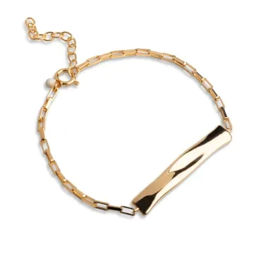 Enamel Armbånd til Dame udført i 925 Sterling Sølv, Guld i en flot Guld farve