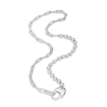 Jane Kønig Halskæde til Dame udført i 925 Sterling Sølv i en flot Sølv farve