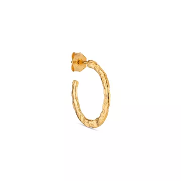 Jane Kønig Ørering Single til Dame udført i 925 Sterling Sølv i en flot Guld farve