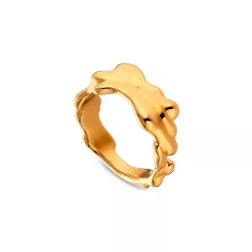 Jane Kønig Ring til Dame udført i 925 Sterling Sølv i en flot Guld farve