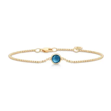 Julie Sandlau Armbånd til Dame udført i  i en flot Blå, Guld farve