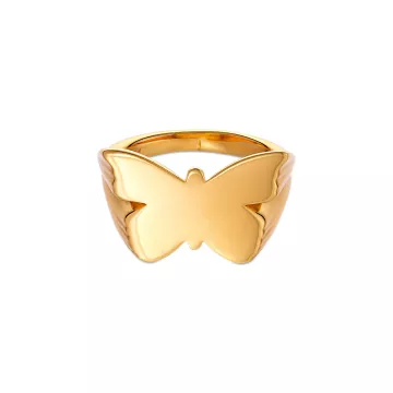 Jane Kønig Ring til Dame udført i 925 Sterling Sølv i en flot Guld farve