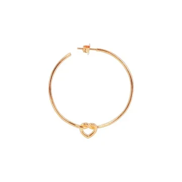 Jane Kønig Ørering Single til Dame udført i 925 Sterling Sølv i en flot Guld farve