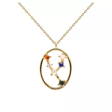 PDPAOLA Halskæde til Dame udført i 925 Sterling Sølv i en flot Guld, Multi farve