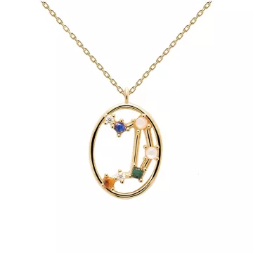 PDPAOLA Halskæde til Dame udført i 925 Sterling Sølv i en flot Guld, Multi farve