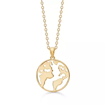 Avilé Jewelry Halskæde til Dame udført i 925 Sterling Sølv i en flot Guld farve