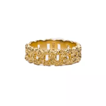 IX Studios Ring til Herre, Dame udført i 925 Sterling Sølv i en flot Guld farve