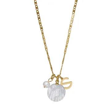 Schultz Halskæde til Dame udført i Rustfrit stål i en flot Guld farve