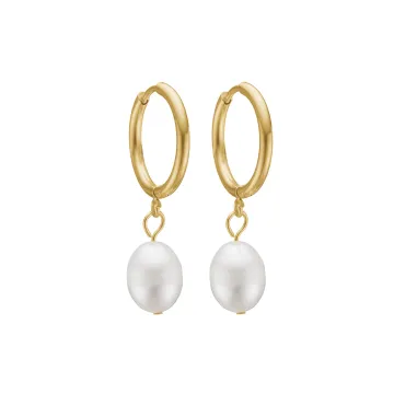 Schultz Øreringe til Dame udført i Cobber, Guld i en flot Guld farve