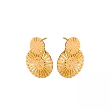 Pernille Corydon Øreringe til Dame udført i 925 Sterling Sølv i en flot Guld farve