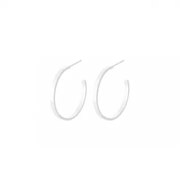 Pernille Corydon Øreringe til Dame udført i 925 Sterling Sølv i en flot Sølv farve