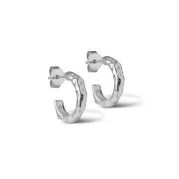 Enamel Øreringe til Dame udført i 925 Sterling Sølv i en flot Sølv farve