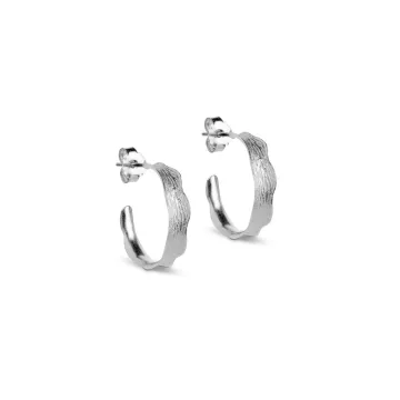 Enamel Øreringe til Dame udført i 925 Sterling Sølv i en flot Sølv farve