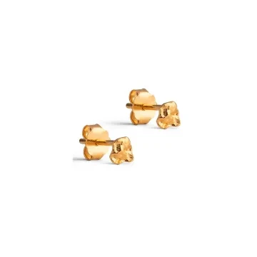 Enamel Øreringe til Dame udført i 925 Sterling Sølv i en flot Guld farve