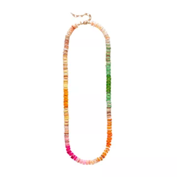 ANNI LU Halskæde til Dame udført i Messing i en flot Guld, Multi farve