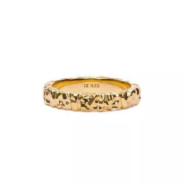 IX Studios Ring til Herre, Dame udført i 925 Sterling Sølv i en flot Guld farve