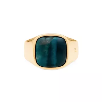 IX Studios Ring til Herre, Dame udført i 925 Sterling Sølv i en flot Guld farve