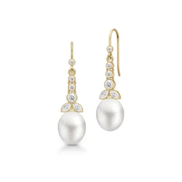 Julie Sandlau Øreringe til Dame udført i 925 Sterling Sølv i en flot Guld farve