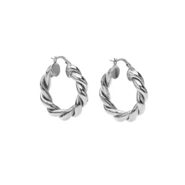 Pico Øreringe til Dame udført i Messing i en flot Sølv farve