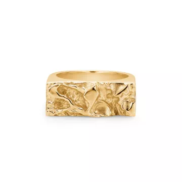 IX Studios Ring til Herre, Dame udført i 925 Sterling Sølv i en flot Guld farve
