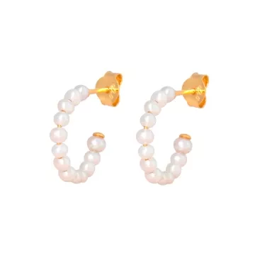 IX Studios Øreringe til Herre, Dame udført i 925 Sterling Sølv i en flot Guld farve