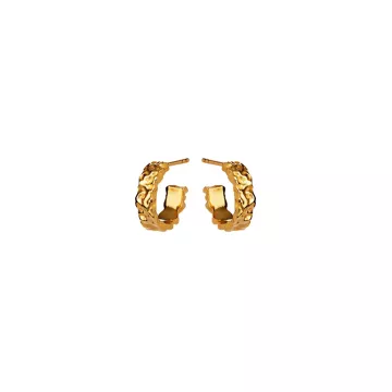 Maanesten Øreringe til Dame udført i 925 Sterling Sølv i en flot Guld farve