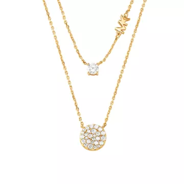 Michael Kors Halskæde til Dame udført i 925 Sterling Sølv i en flot Champagne, Guld farve