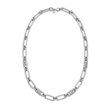 Michael Kors Halskæde til Dame udført i Messing i en flot Sølv farve