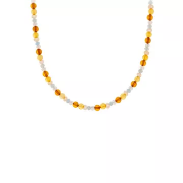 Pernille Corydon Halskæde til Dame udført i 925 Sterling Sølv i en flot Brun, Guld farve