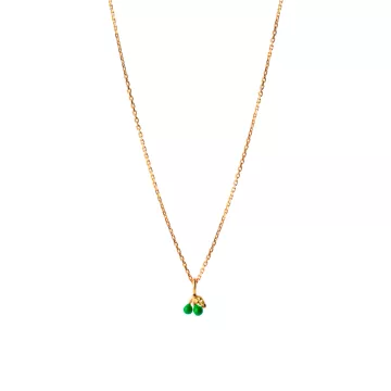 Enamel Halskæde til Dame udført i 925 Sterling Sølv i en flot Guld farve