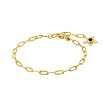 Pernille Corydon Armbånd til Dame udført i 925 Sterling Sølv i en flot Blå, Guld farve