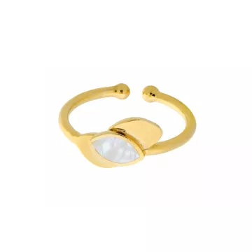 Pernille Corydon Ring til Dame udført i 925 Sterling Sølv i en flot Guld, Hvid farve