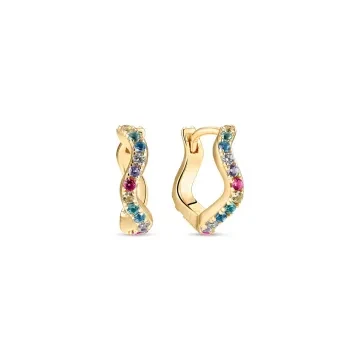 Sif Jakobs Øreringe til Dame udført i 925 Sterling Sølv, Guld i en flot Guld farve