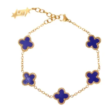 SKØR Armbånd til Herre, Dame udført i  i en flot Blå, Guld farve