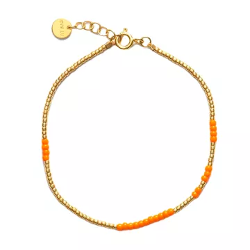 ANNI LU Armbånd til Dame udført i Messing i en flot Guld, Orange farve