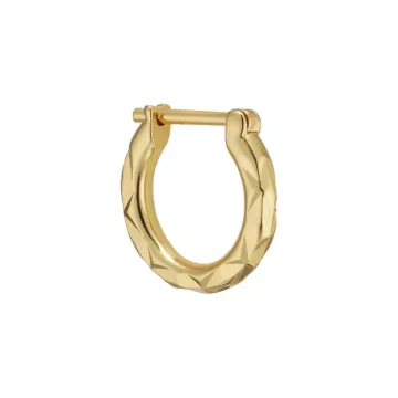 Jane Kønig Ørering Single til Dame udført i 925 Sterling Sølv i en flot Guld farve