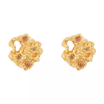 House of Vincent Øreringe til Dame udført i 925 Sterling Sølv i en flot Guld farve