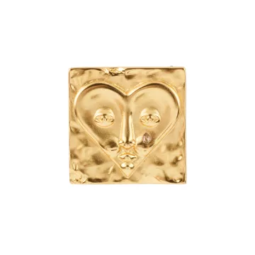 House of Vincent Broche til Dame udført i Messing i en flot Guld farve